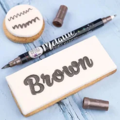 Sweet Stamp Stift Eetbare Inkt Dubbelzijdig Metallic Bruin