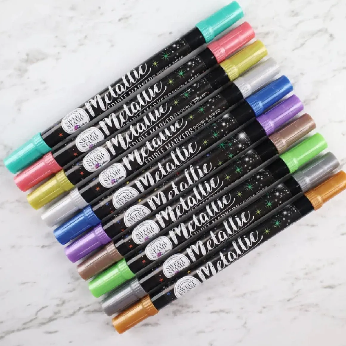 Sweet Stamp Stift Eetbare Inkt Dubbelzijdig Metallic Bruin