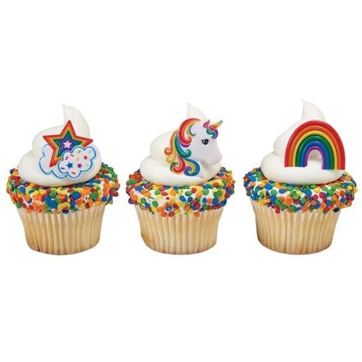 Taartdecoratie Unicorn Ringen 144 stuks