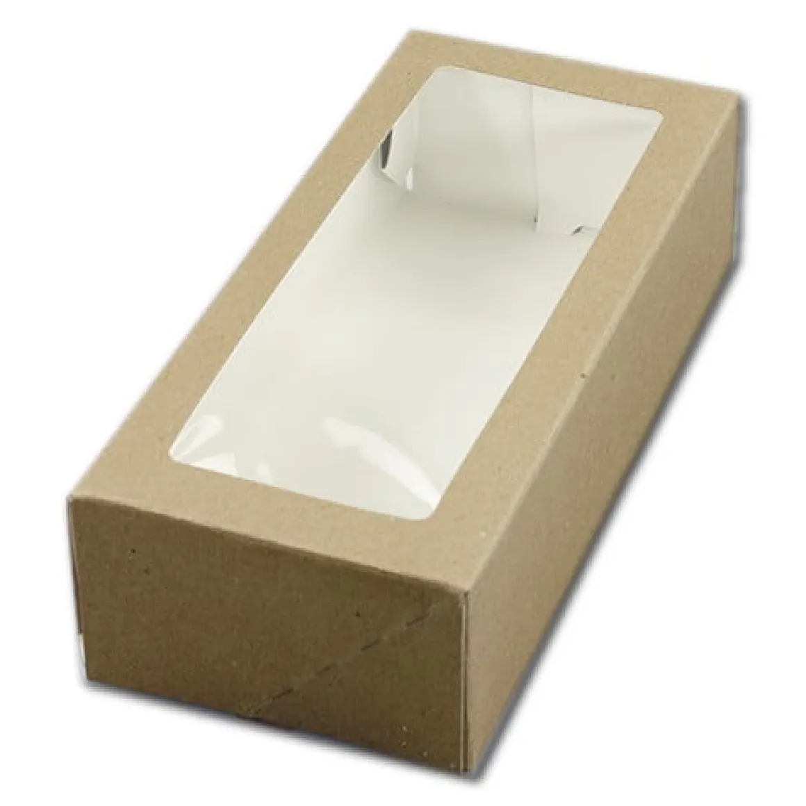 Taartdoos met venster 26x12x7cm. Kraft 50st