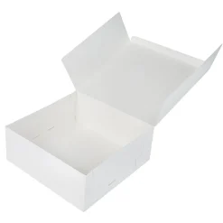 Taartdoos 25x25x10cm. Wit 3st