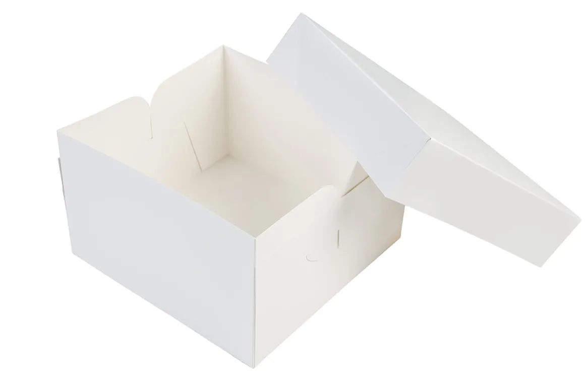 Taartdoos 25x25x15cm. Wit 50st