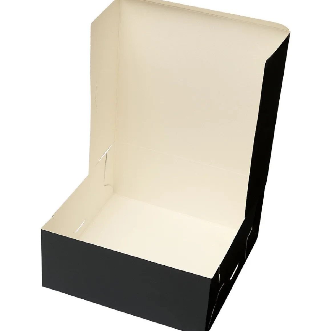 Taartdoos 21x21x5cm. Zwart 3st