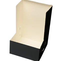 Taartdoos 15x15x8cm. Zwart 3st