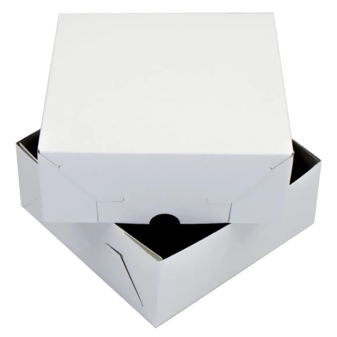 Taartdoos Zwanenhals 20x20x9cm. Wit 100st