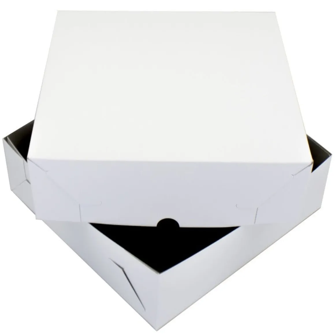 Taartdoos Zwanenhals 30x30x9cm. Wit 10st