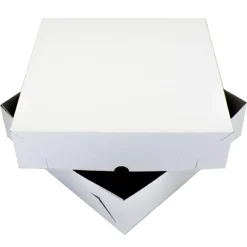 Taartdoos Zwanenhals 36x36x9cm. Wit 10st