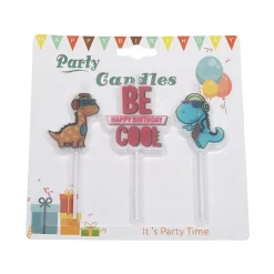Taartkaarsje Happy Birthday Dino's**