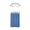 Taartkaarsjes met houders Blauw 6st.**
