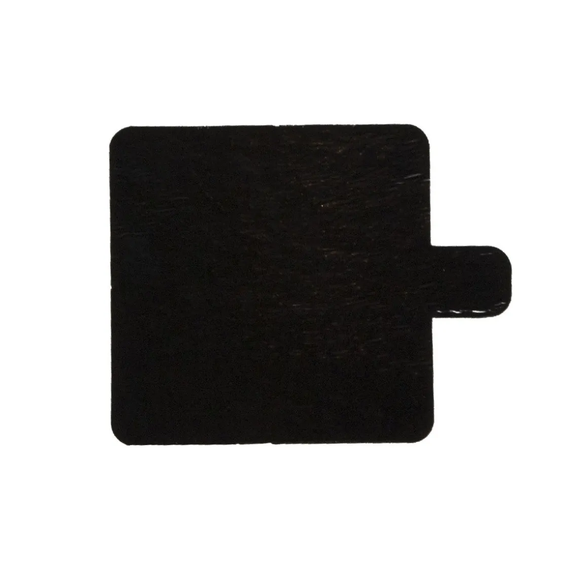 Taartkarton Vierkant Goud/Zwart met lip 8x8cm per stuk