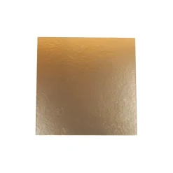 Taartkarton Vierkant Goud/Zwart 16x16cm per stuk