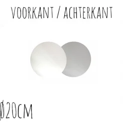 Taartonderzetter Wit / Zilver Ø20cm 100st.