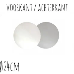 Taartonderzetter Wit / Zilver Ø24cm 10st.