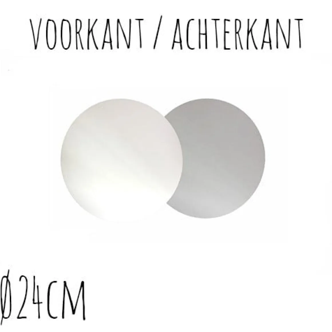 Taartonderzetter Wit / Zilver Ø24cm 10st.