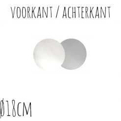 Taartonderzetter Wit / Zilver Ø18cm 10st.