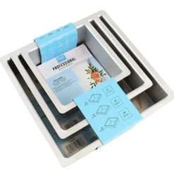 Taartpan PME Vierkant 7,5cm(h) Set/3