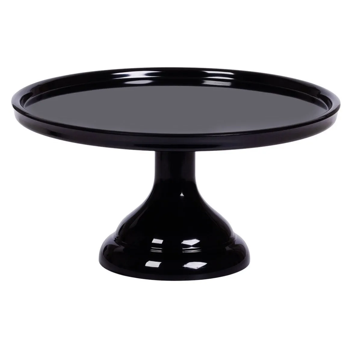 Taartplateau Zwart Melamine Ø23,5x12cm**