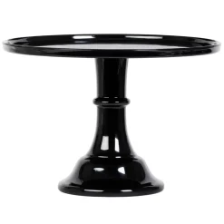 Taartplateau Zwart Melamine Ø30x20cm