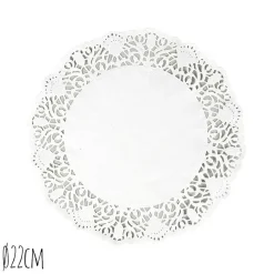 Taartrand Ø22cm Wit 250 stuks