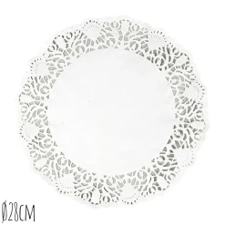 Taartrand Ø28cm Wit 250 stuks