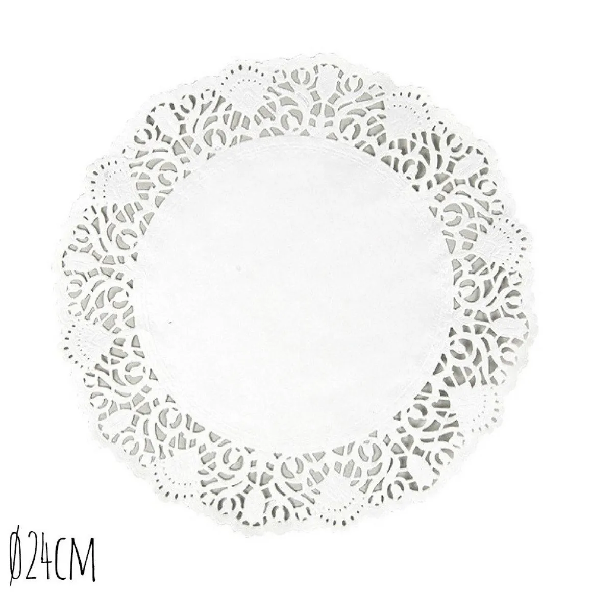 Taartrand Ø24cm Wit 250 stuks