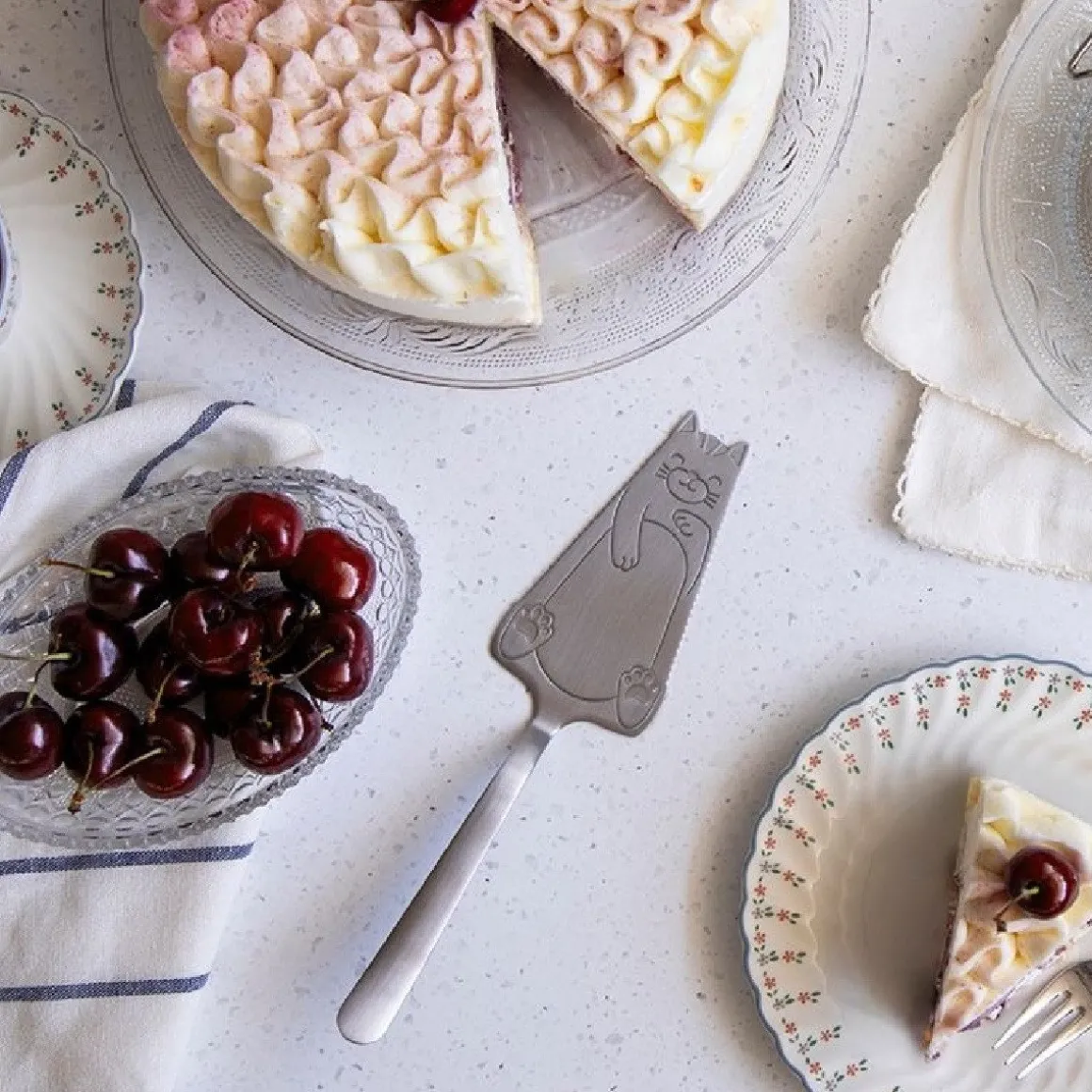 Taartschep Kat Cakitty RVS 23cm