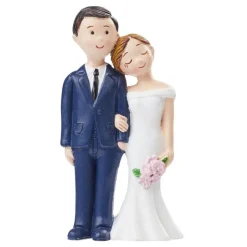 Taarttopper Bruidspaar Arm in Arm Polystone 8cm