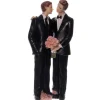 Taarttopper Bruidspaar Mannen Polystone 15cm