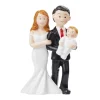 Taarttopper Bruidspaar met Baby Polystone 8cm