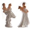 Taarttopper Bruidspaar Vrouwen Polystone 9,5cm