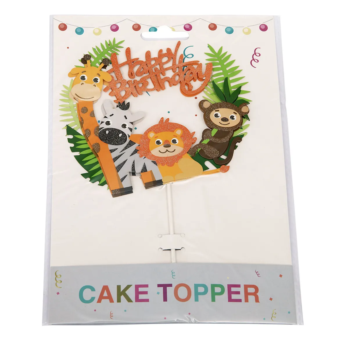 Taarttopper Jungle Dieren Happy Birthday