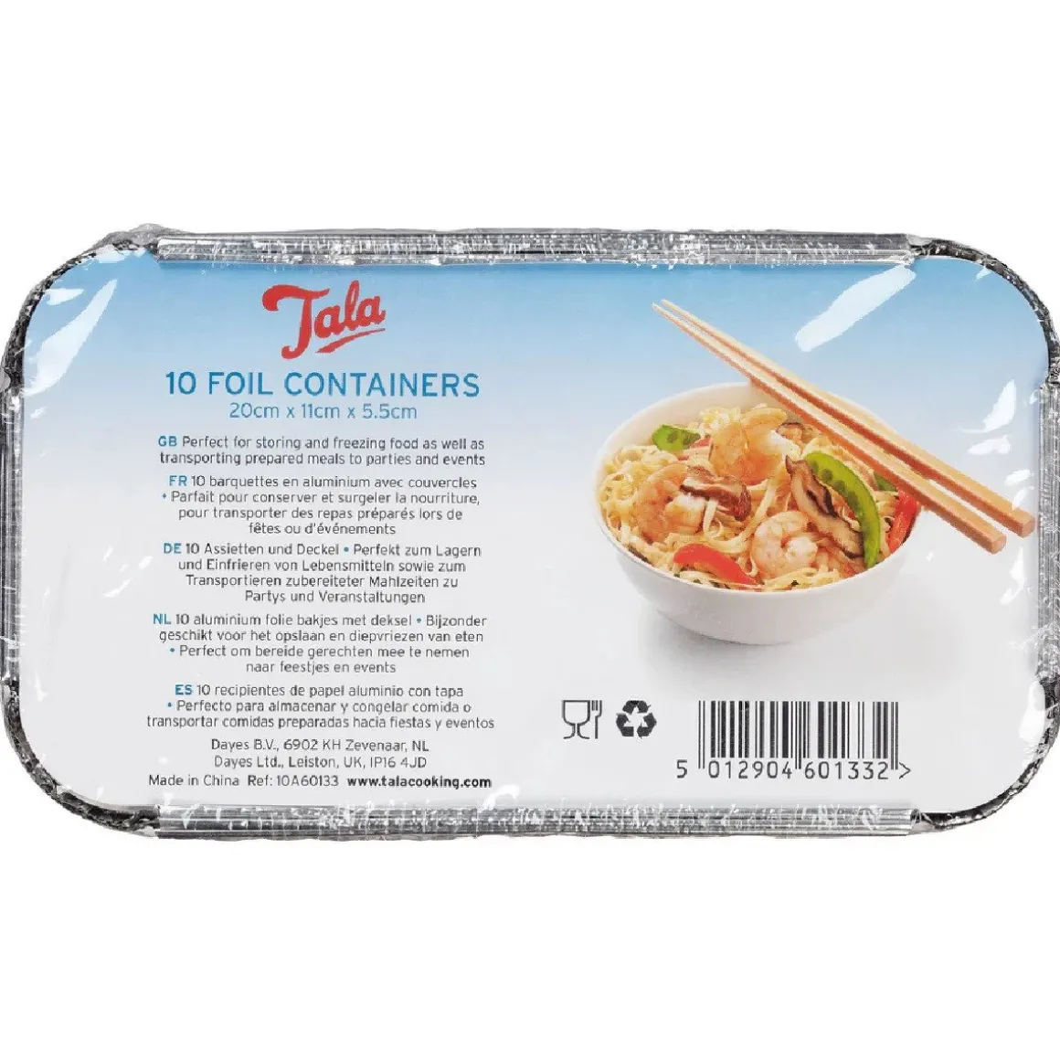 Tala Aluminium Bakvorm met Deksel 20x11x5,5cm Set/10
