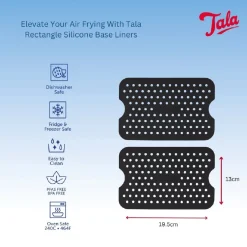 Tala Siliconen Inlegvel Airfryer Rechthoek 19,5x13cm Set/2