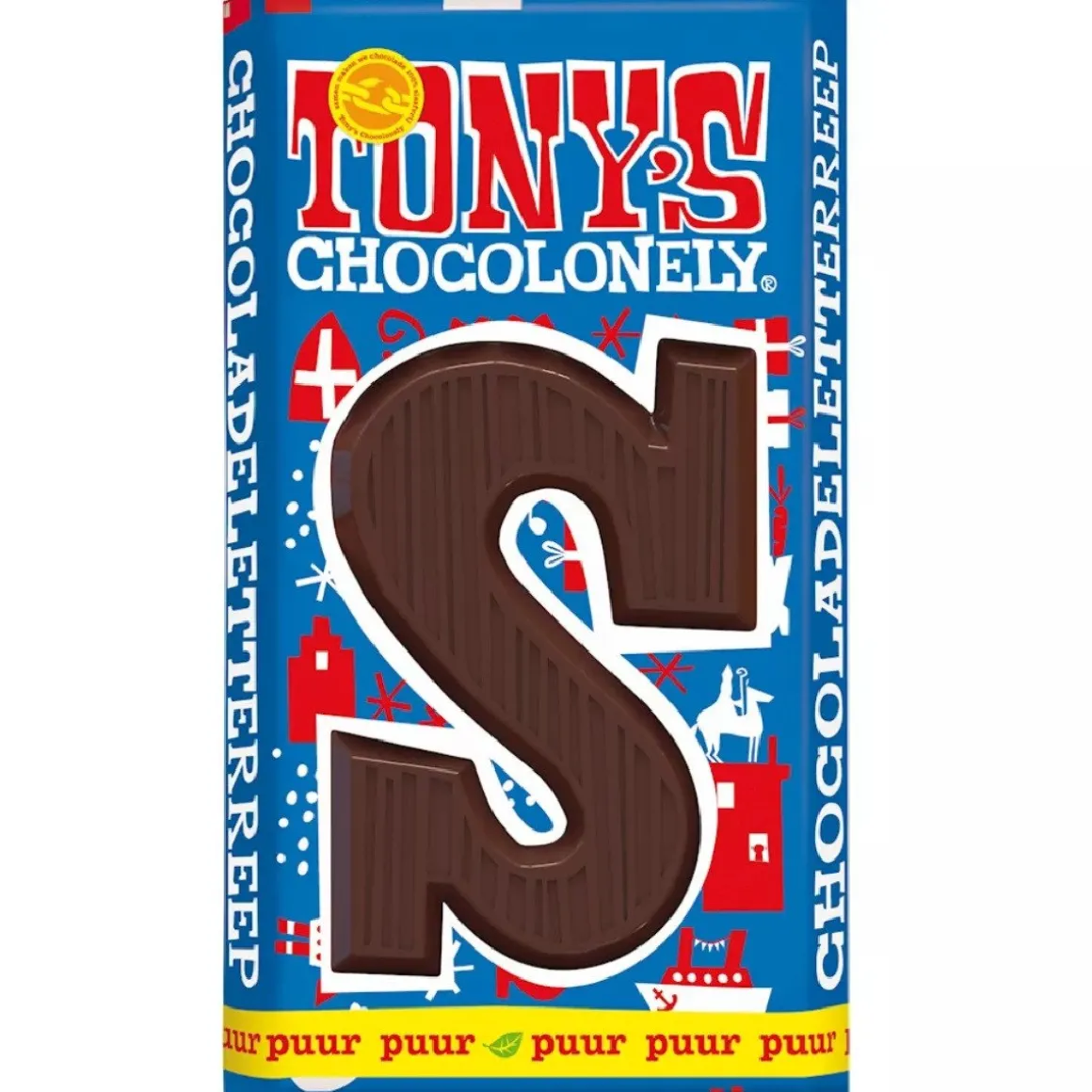 Tony's Chocolonely Letterreep Puur - S - 180g