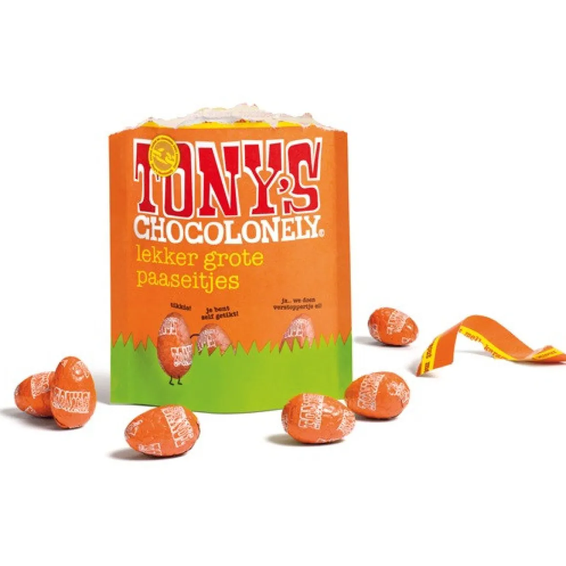 Tony's Chocolonely Paaseitjes Melk Caramel Zeezout 178g