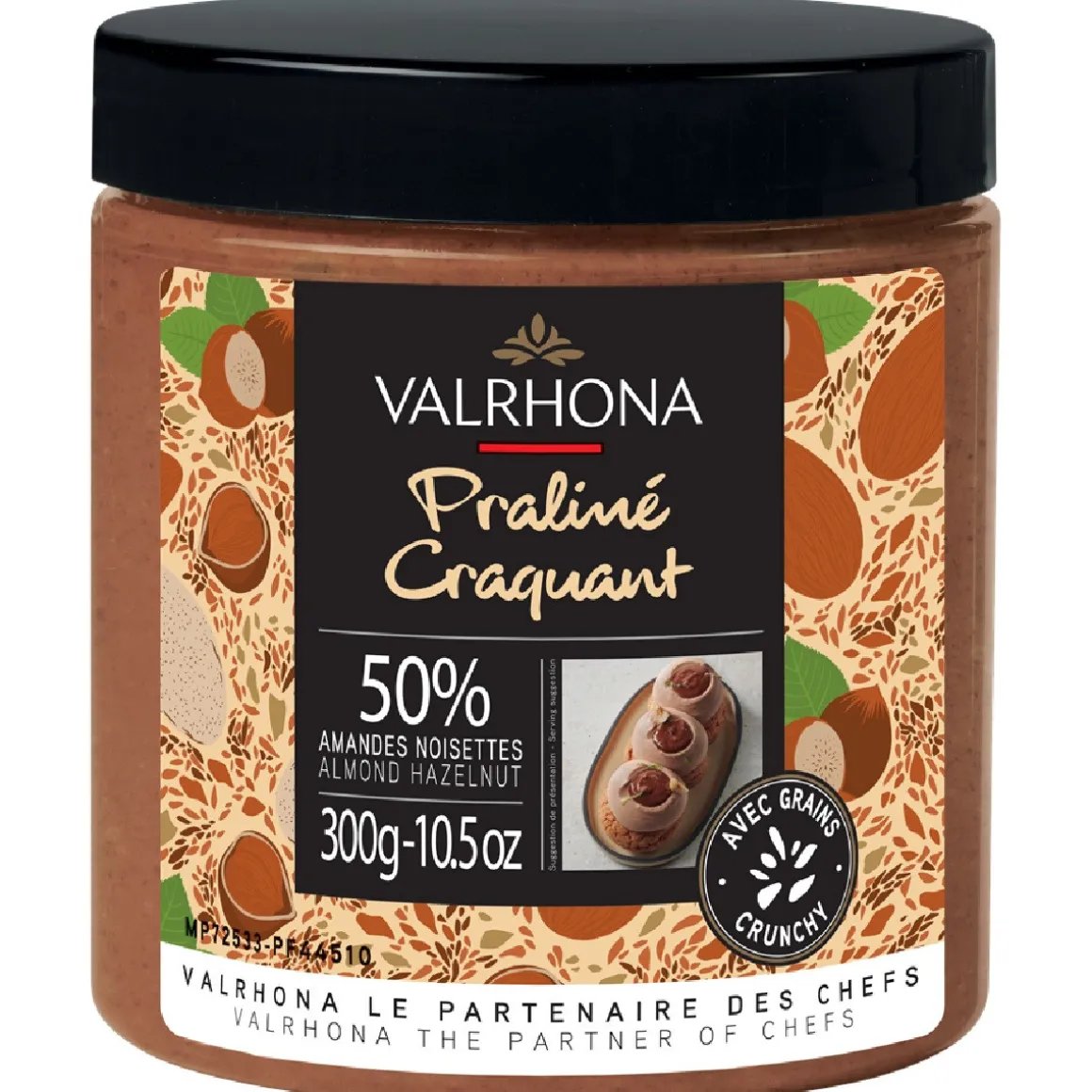 Valrhona Crunchy Praliné Amandel/Hazelnoot 50% 300g