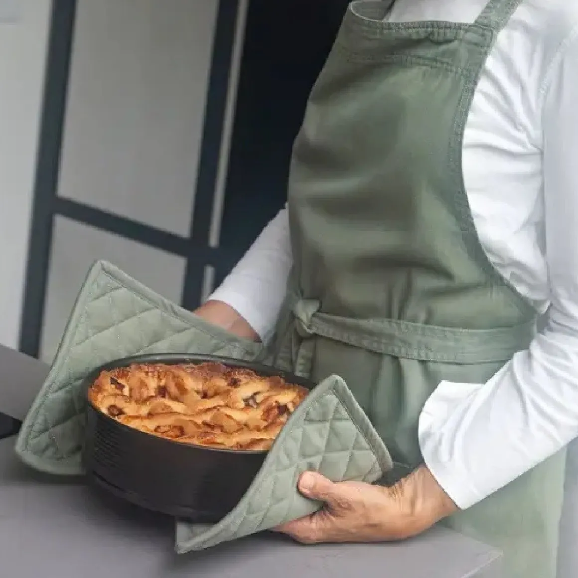 Walra Pannenlap Legergroen Set/2