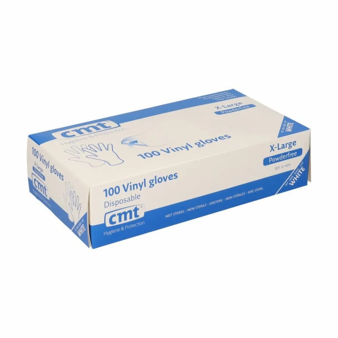 Wegwerp Handschoenen Vinyl Poedervrij Wit XL 100st.