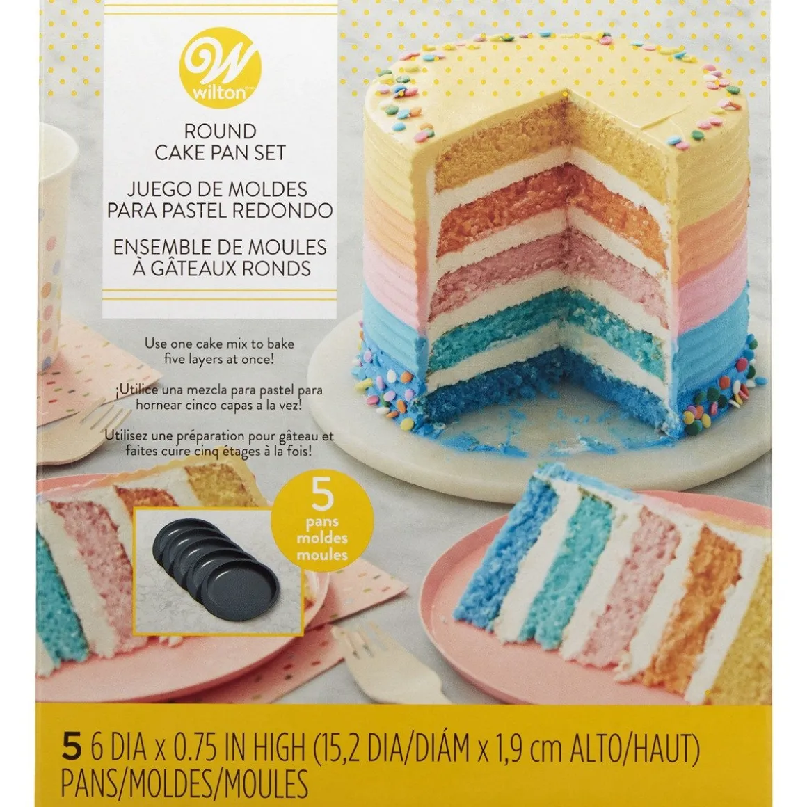 Wilton Bakvormen Easy Layers Rond 15cm set/5