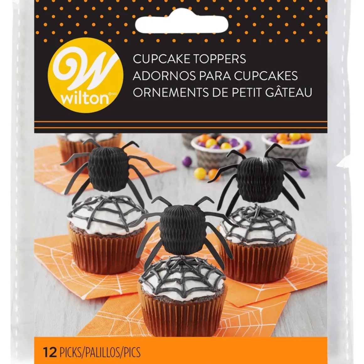 Wilton Cupcake Toppers Halloween Spinnen 12st