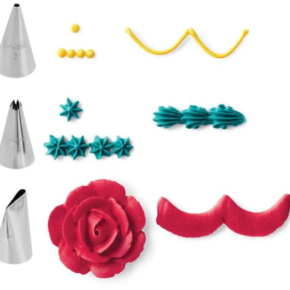 Wilton Spuitmondjes Set (#3, #18, #104, adapter)