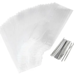 Wilton Traktatiezakjes Transparant 10x24cm 50st