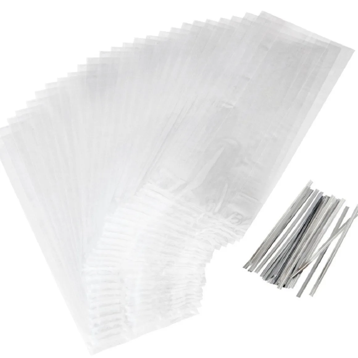 Wilton Traktatiezakjes Transparant 10x24cm 50st